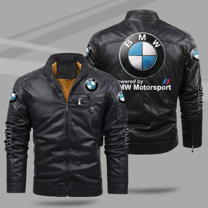 BMW Jacket BMW Fleece Leather Jacket V15