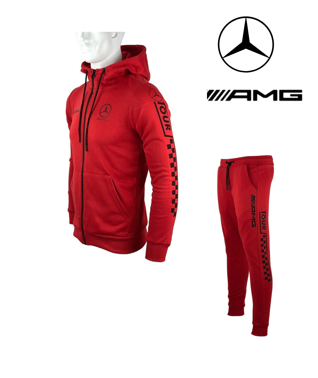 Tracksuit Mercedes AMG Rot Schwarz