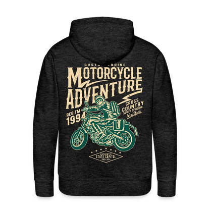 Motorcycle Adventure Men’s Premium Hoodie - charcoal grey