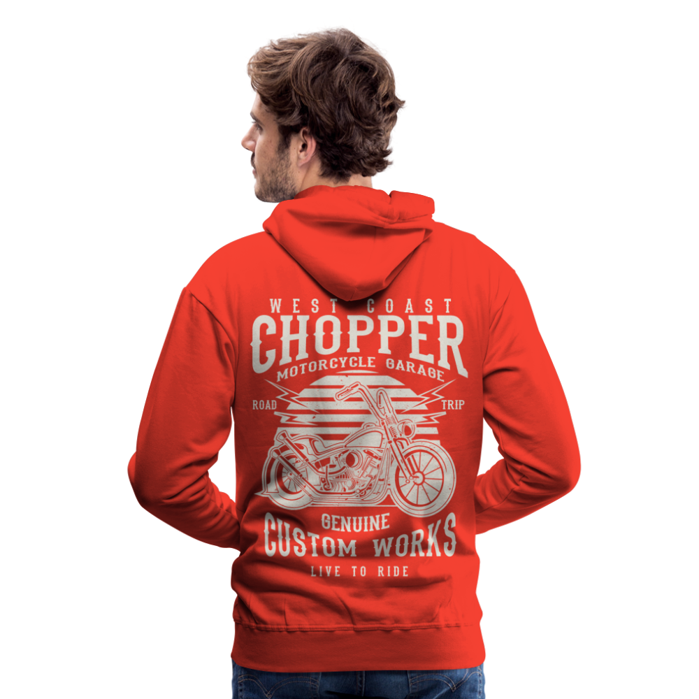 West Coasr Chopper Motorcycle Garage Men’s Premium Hoodie - red