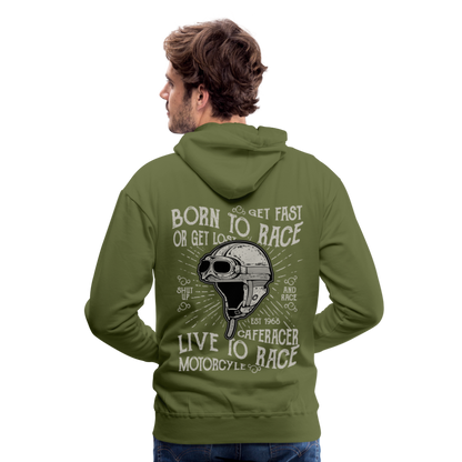 Born to Race Car's Men’s Premium Hoodie - olive green