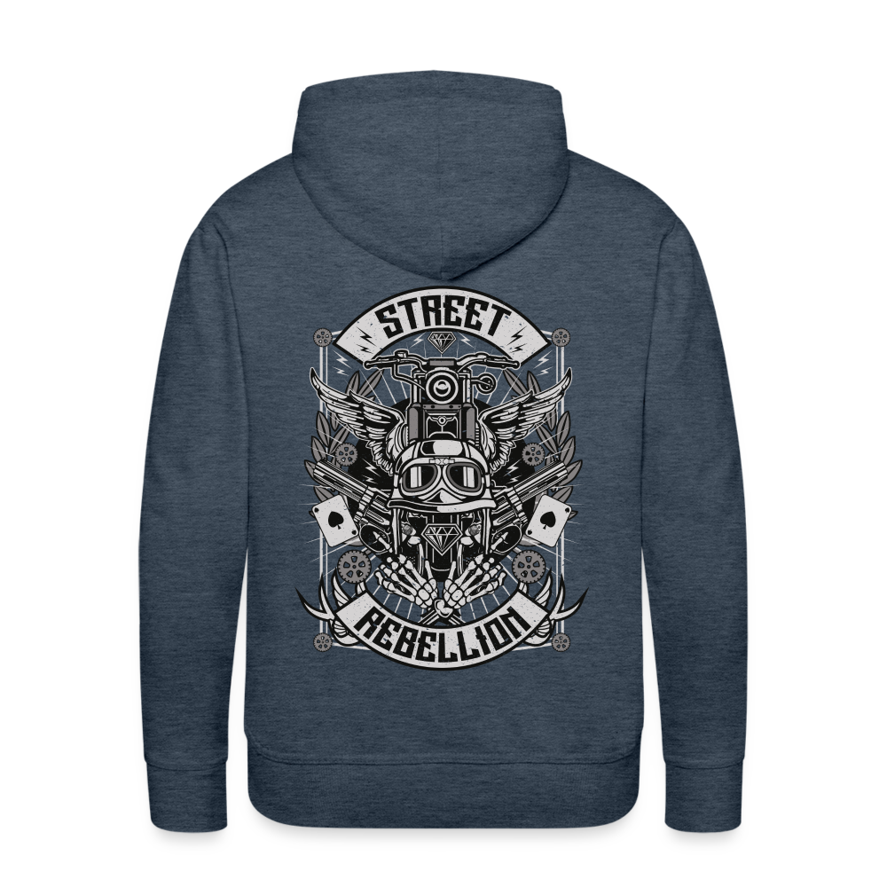 Street Rebellion Men’s Premium Hoodie - heather denim