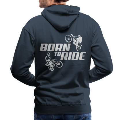 Born to Ride Motocross Men’s Premium Hoodie - navy