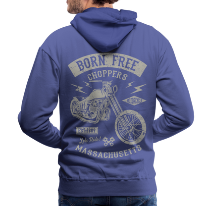 choppers Born Free Motorcycle Men’s Premium Hoodie - royal blue