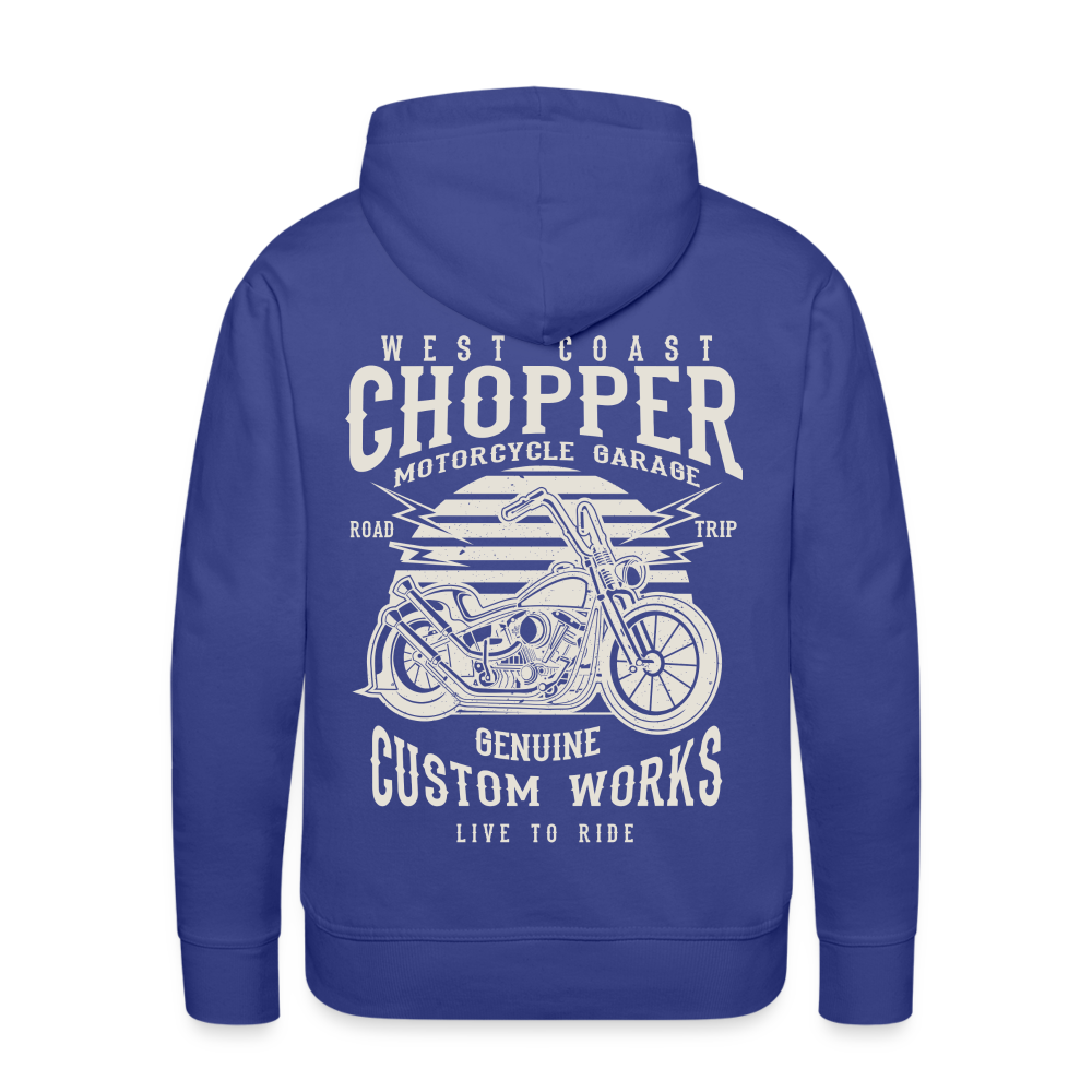 West Coasr Chopper Motorcycle Garage Men’s Premium Hoodie - royal blue