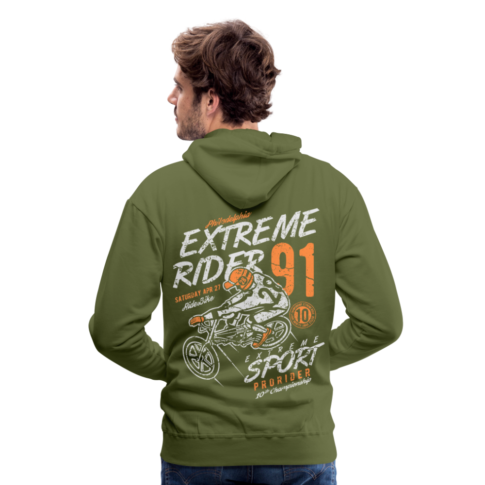 Extremerider Motorcycle Men’s Premium Hoodie - olive green