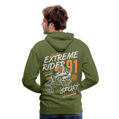 Extremerider Motorcycle Men’s Premium Hoodie - olive green