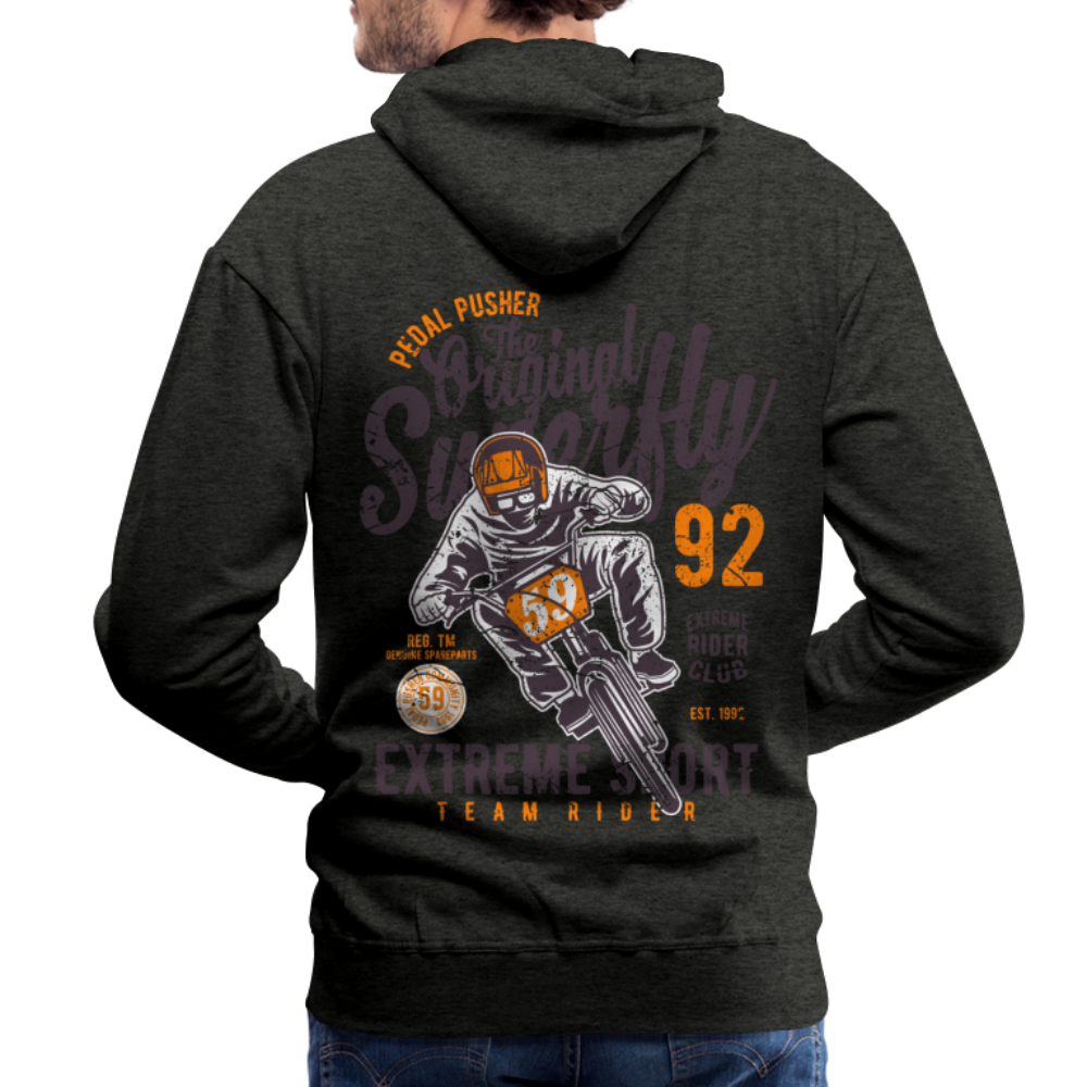 Pedal Pusher Extreme Sport Men’s Premium Hoodie - charcoal grey