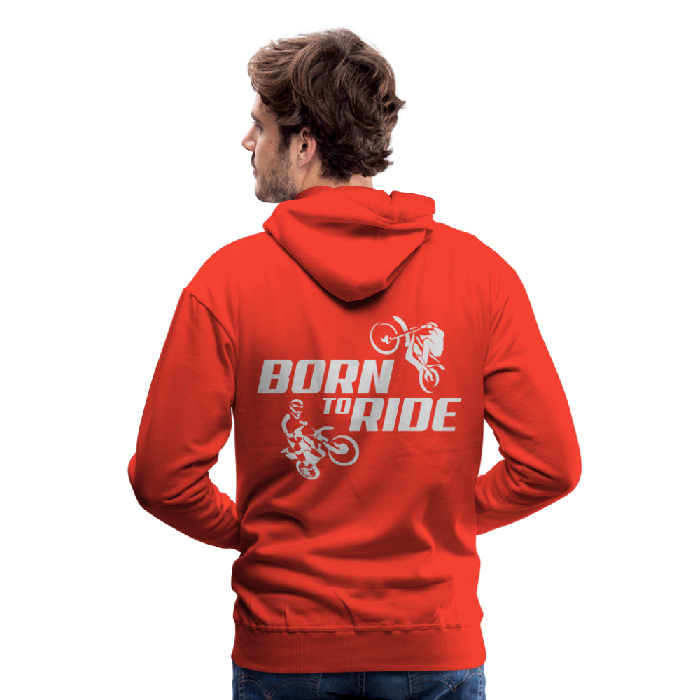 Born to Ride Motocross Men’s Premium Hoodie - red