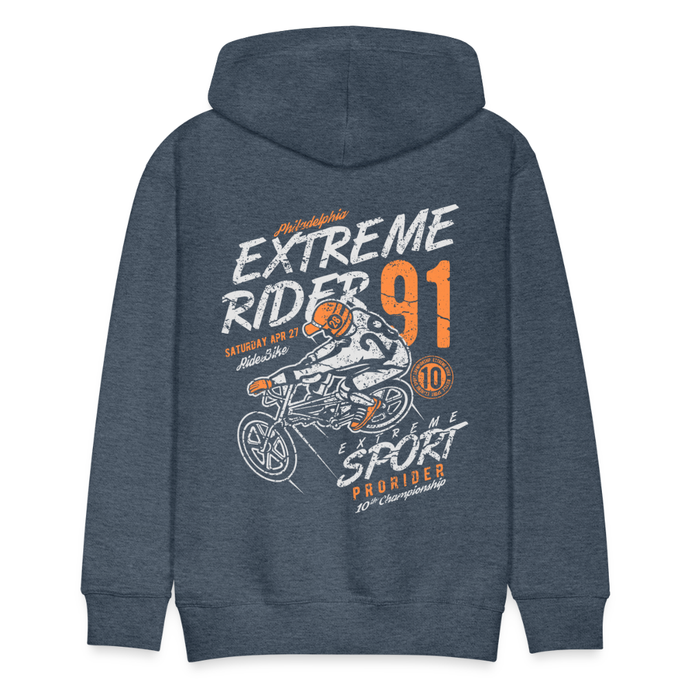 Extremerider Motorcycle Men’s Premium Hoodie - heather denim