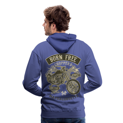 Born Free Choppers Motorcycle Men’s Premium Hoodie - royal blue