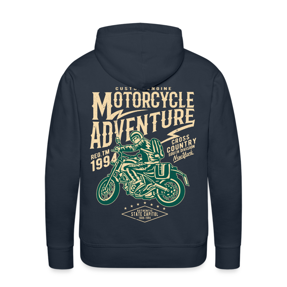 Motorcycle Adventure Men’s Premium Hoodie - navy