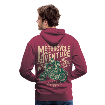 Motorcycle Adventure Men’s Premium Hoodie - bordeaux