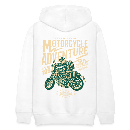 Motorcycle Adventure Men’s Premium Hoodie - white