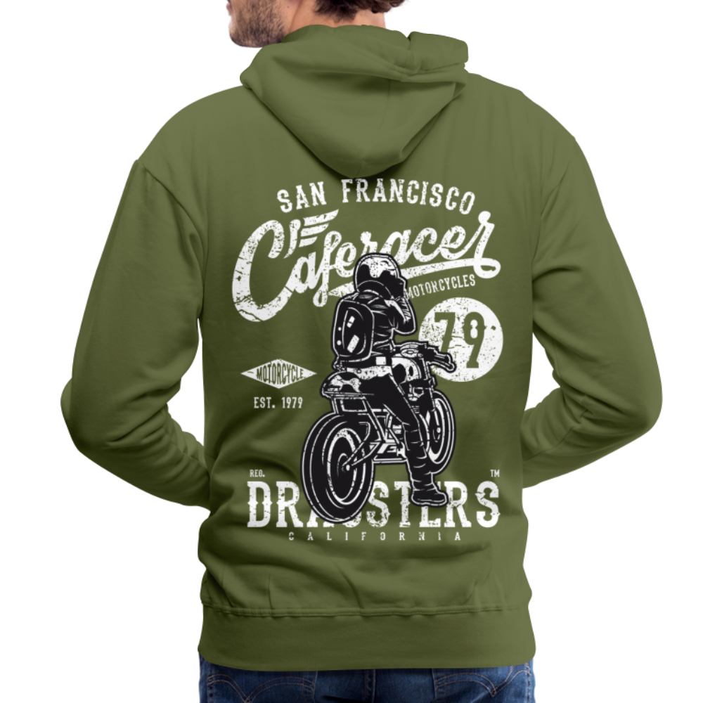 Motorcycle San Francisco Caferacer Men’s Premium Hoodie - olive green