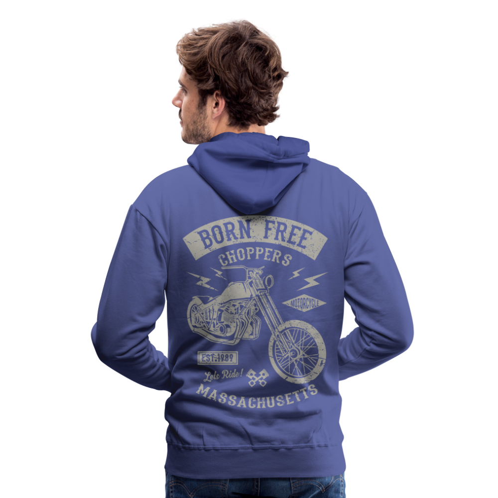 choppers Born Free Motorcycle Men’s Premium Hoodie - royal blue