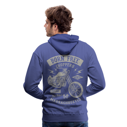 choppers Born Free Motorcycle Men’s Premium Hoodie - royal blue