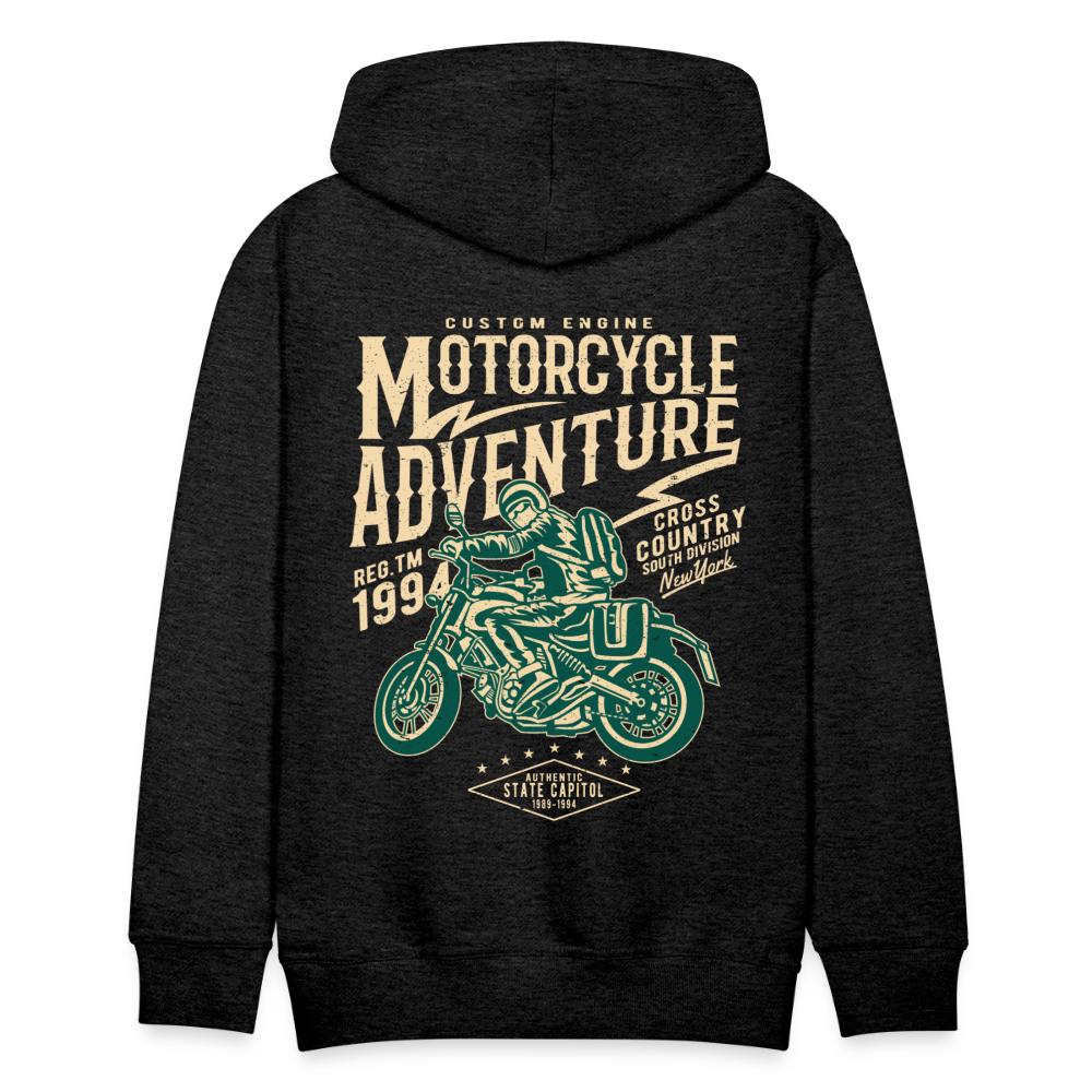 Motorcycle Adventure Men’s Premium Hoodie - charcoal grey