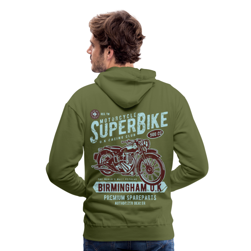 Super Bike Motorcycle Men’s Premium Hoodie - olive green