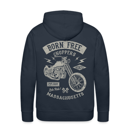 choppers Born Free Motorcycle Men’s Premium Hoodie - navy