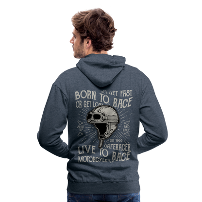 Born to Race Car's Men’s Premium Hoodie - heather denim