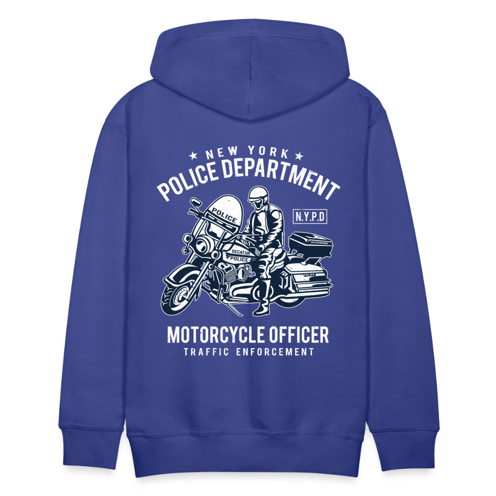 New York Police Department Motorcycle Officer Men’s Premium Hoodie - royal blue