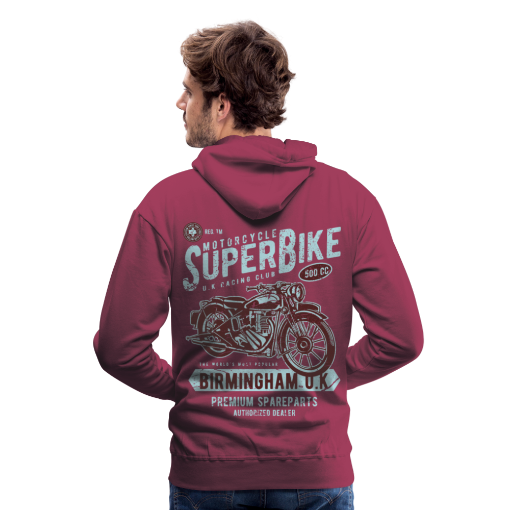 Super Bike Motorcycle Men’s Premium Hoodie - bordeaux