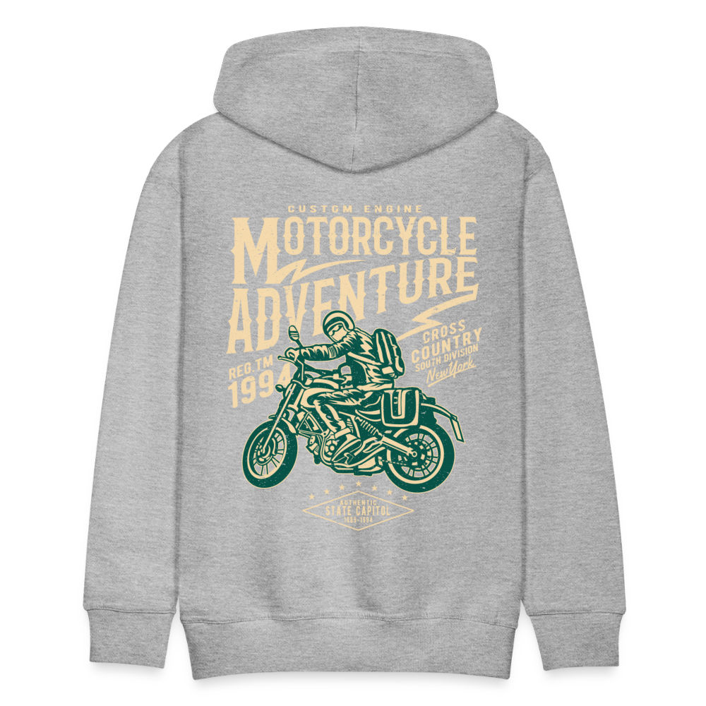 Motorcycle Adventure Men’s Premium Hoodie - heather grey