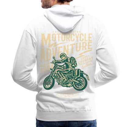 Motorcycle Adventure Men’s Premium Hoodie - white