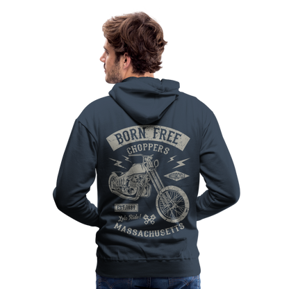 choppers Born Free Motorcycle Men’s Premium Hoodie - navy