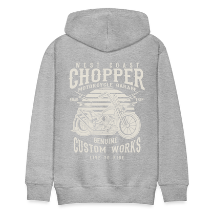 West Coasr Chopper Motorcycle Garage Men’s Premium Hoodie - heather grey