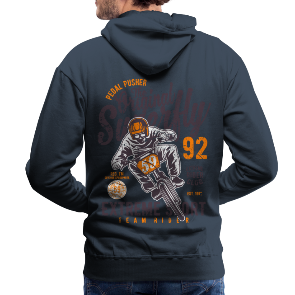 Pedal Pusher Extreme Sport Men’s Premium Hoodie - navy