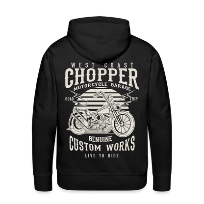 West Coasr Chopper Motorcycle Garage Men’s Premium Hoodie - black