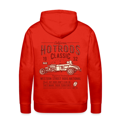 Hot Rods Race Classic Men’s Premium Hoodie - red