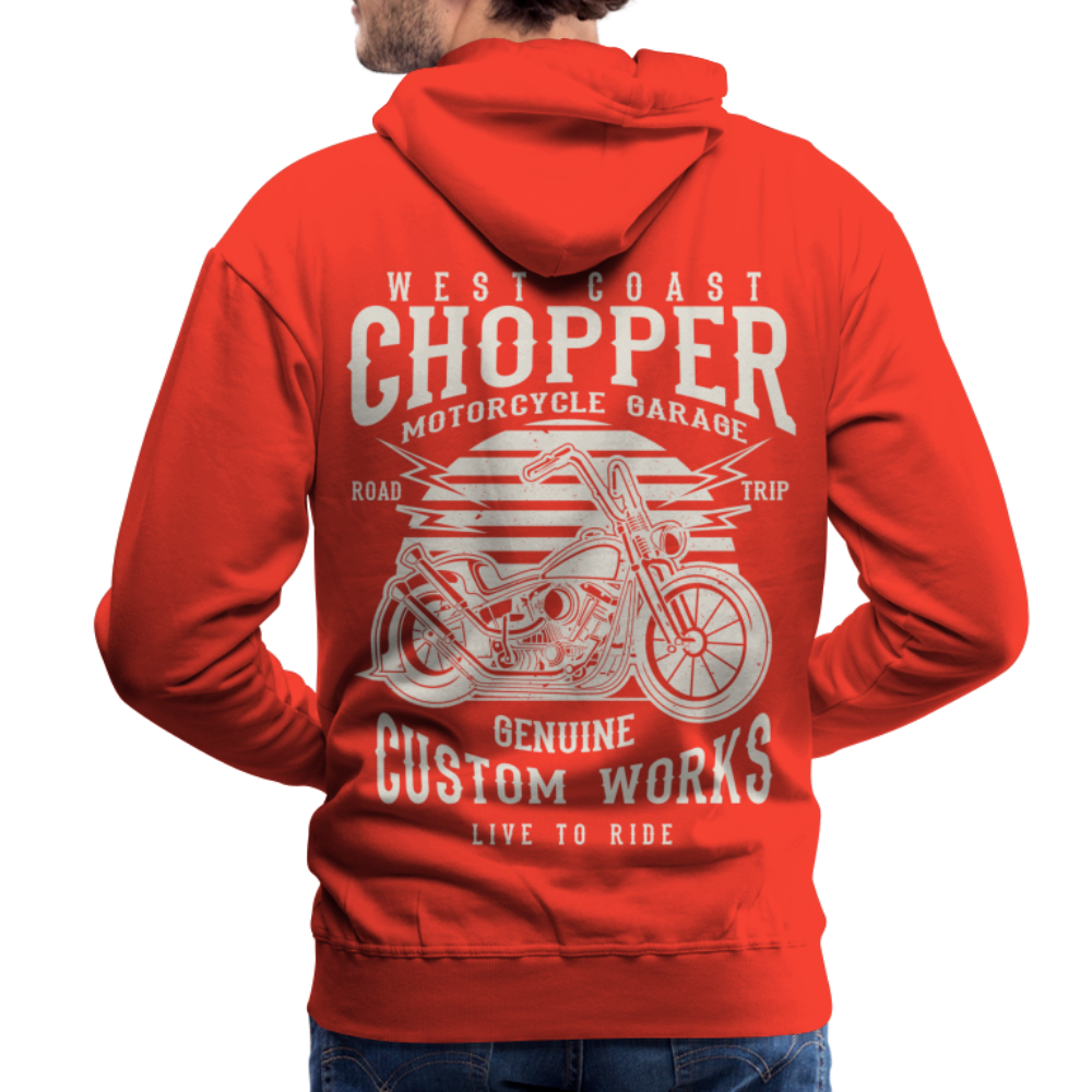 West Coasr Chopper Motorcycle Garage Men’s Premium Hoodie - red