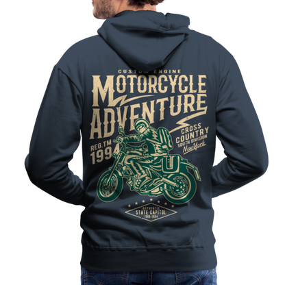 Motorcycle Adventure Men’s Premium Hoodie - navy