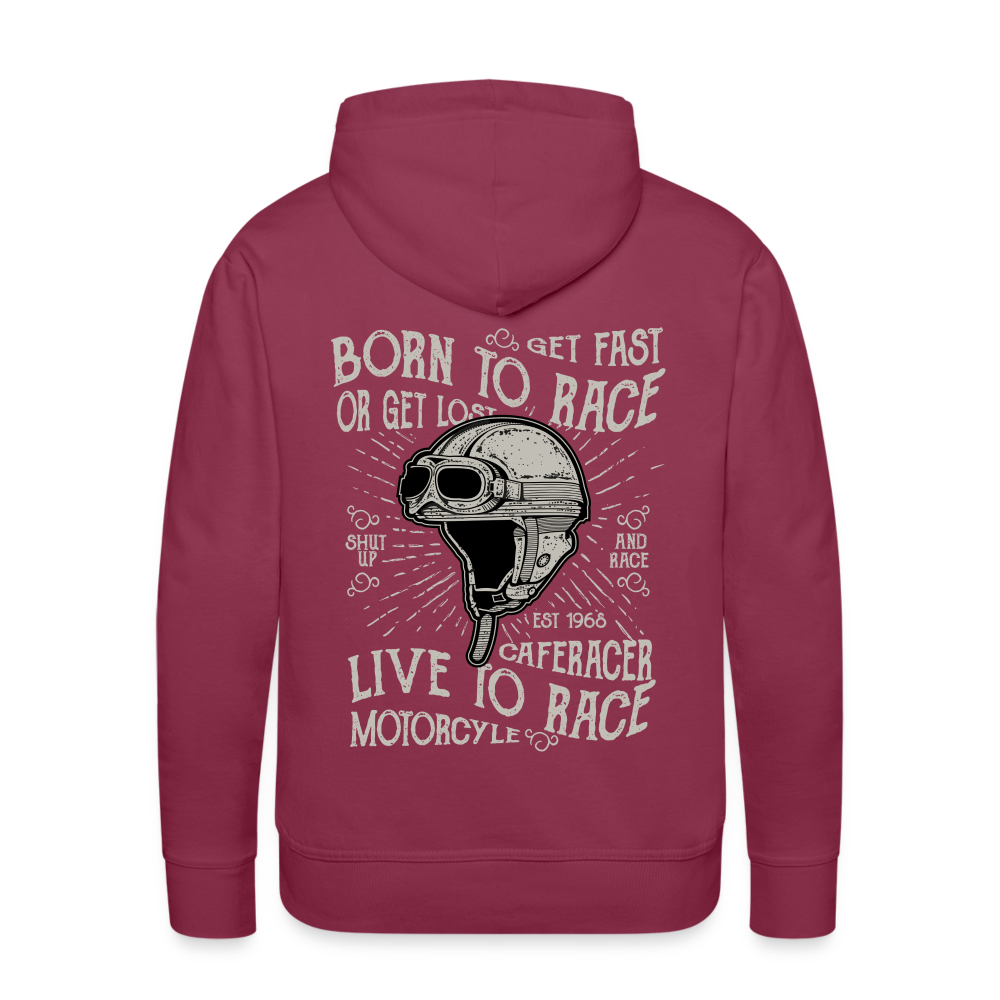 Born to Race Car's Men’s Premium Hoodie - bordeaux