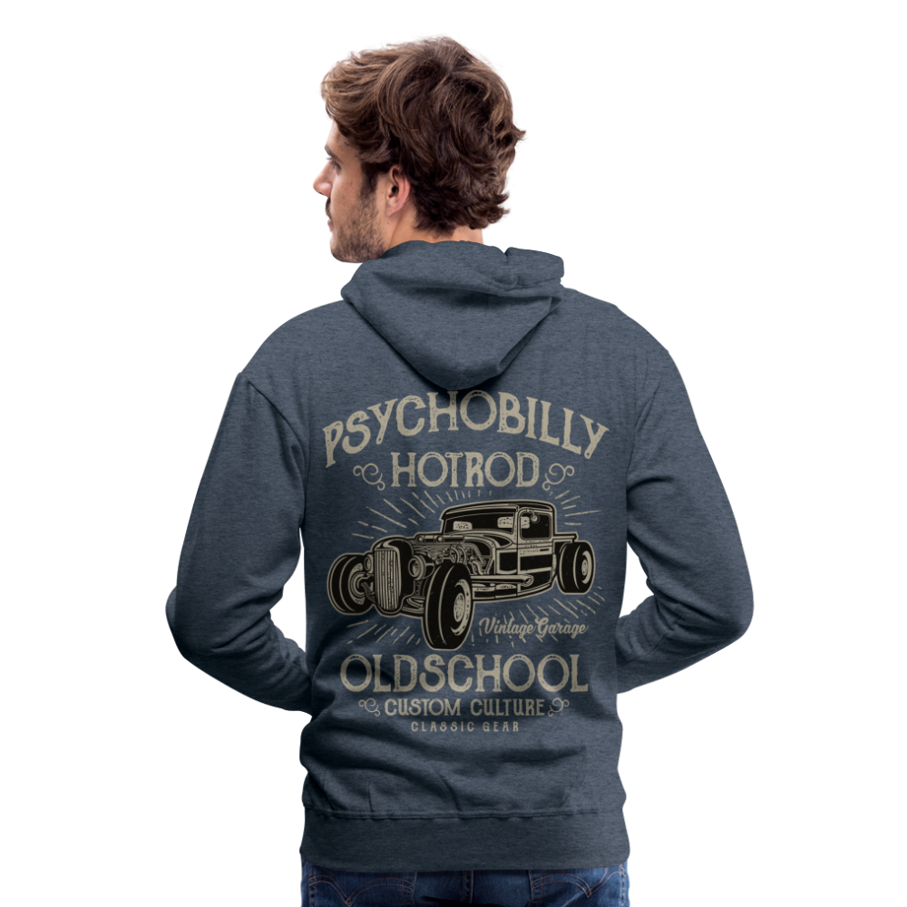 Psychobilly hotrod Men’s Premium Hoodie - heather denim