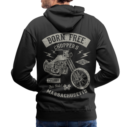 choppers Born Free Motorcycle Men’s Premium Hoodie - black