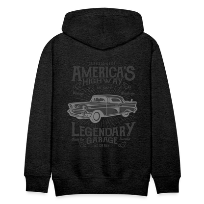 vintage car design America Highway Men’s Premium Hoodie - charcoal grey