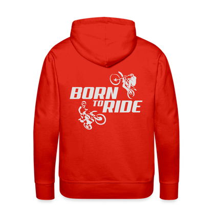 Born to Ride Motocross Men’s Premium Hoodie - red