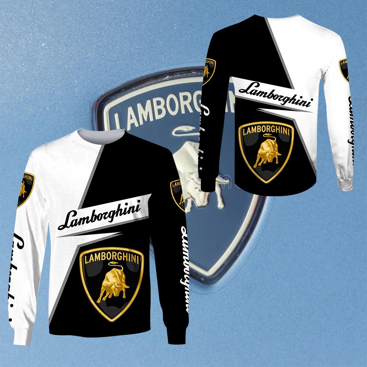 Lamborghini Hoodies Lamborghini Black &#038; White T-shirts V18