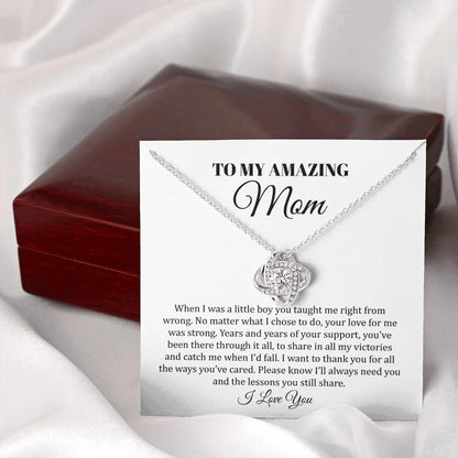 To My Amazing Mother No Matter What Love Knot, Mom Necklace, Mom Birthday Gift, Mother&#8217;s Day Gifts