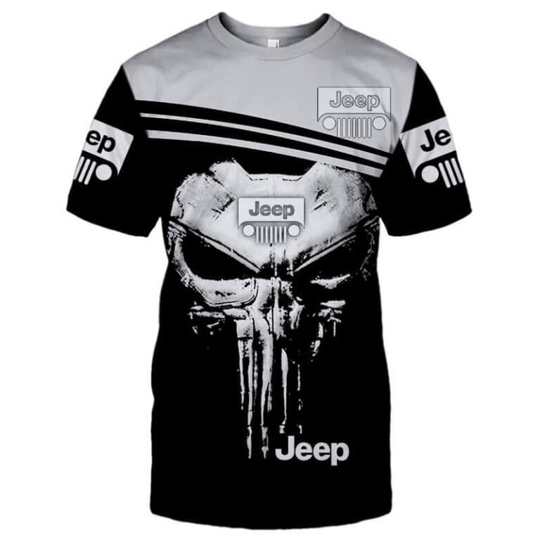 Jeep Black White Skull Unisex Hoodies 3D