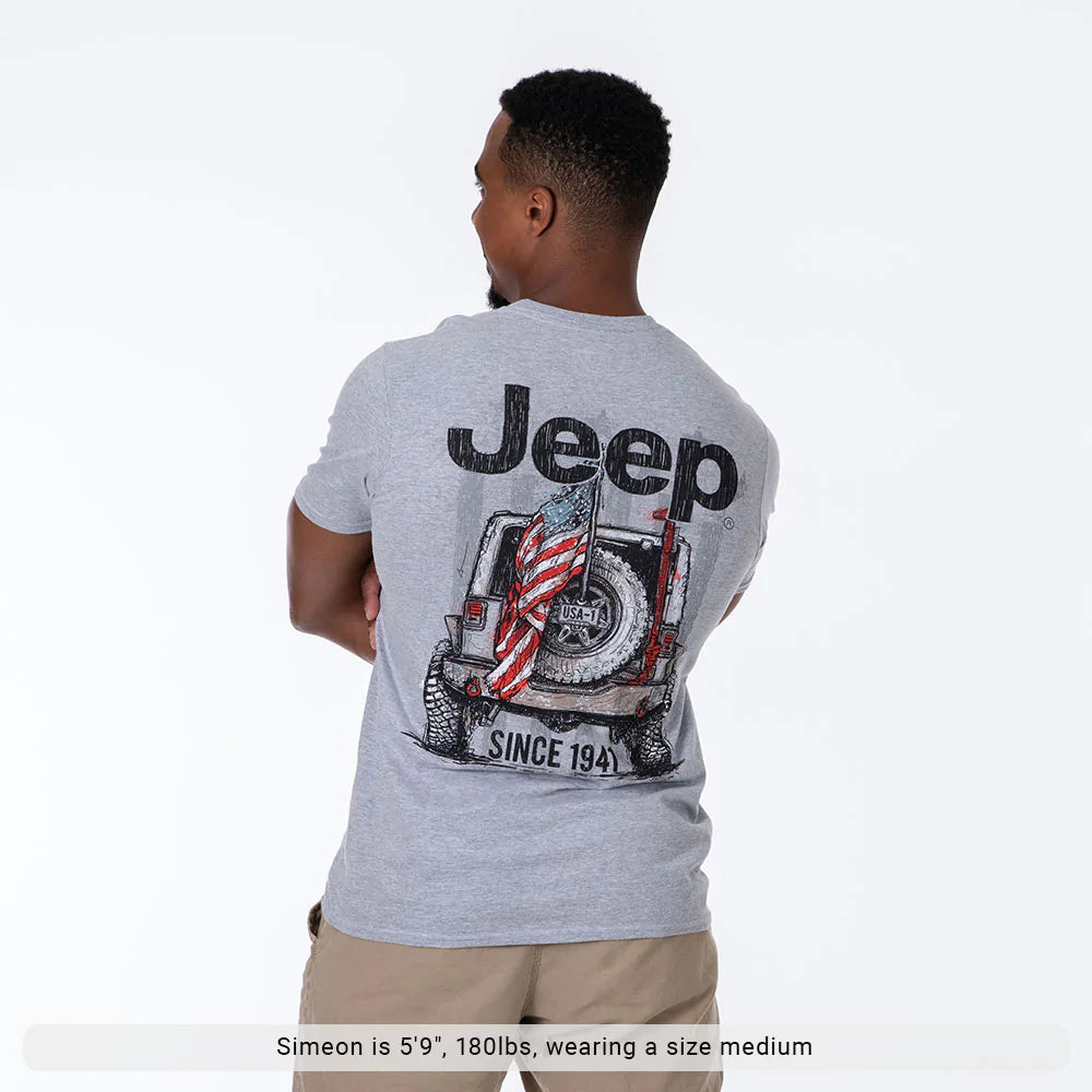 Jeep T-shirts Since 1941 Unisex All Over Print Heather Grey