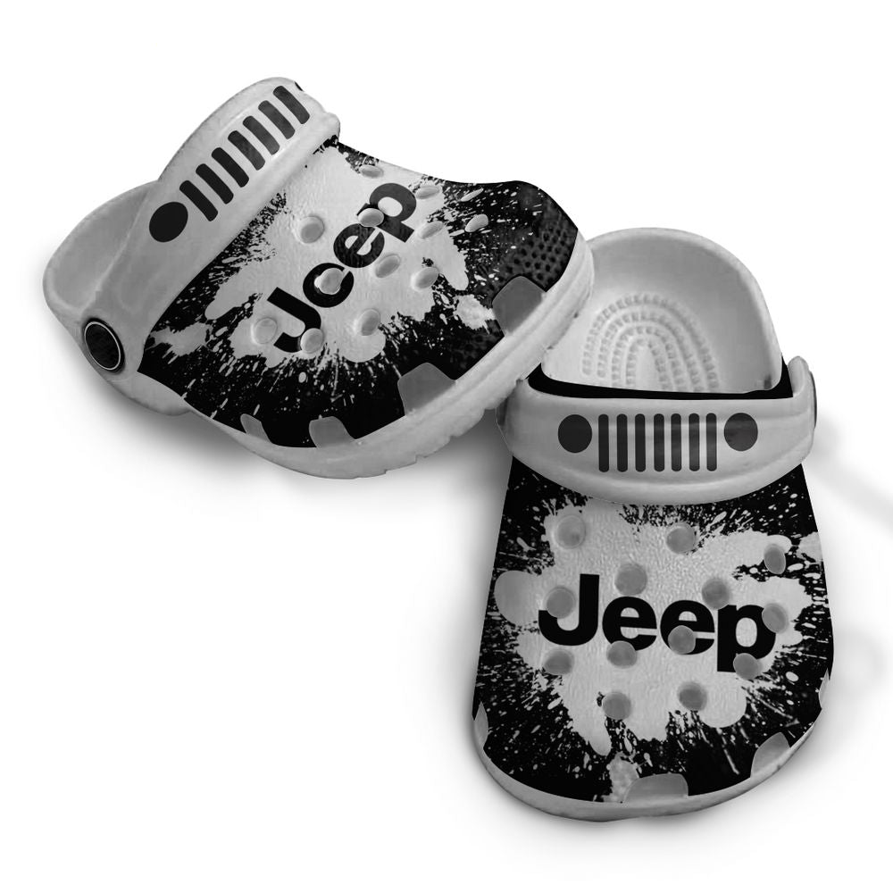 Jeep Crocs Crocband Clog Black And White