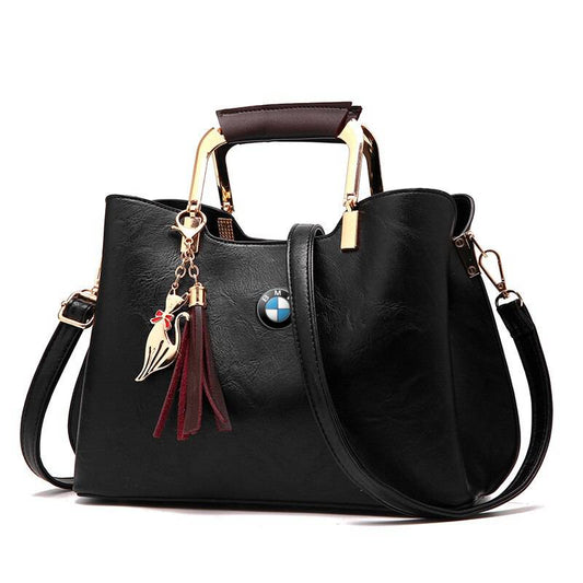 BMW Deluxe Handbag For Women-bag-Driver Apparel-Black-Driversapparel.com