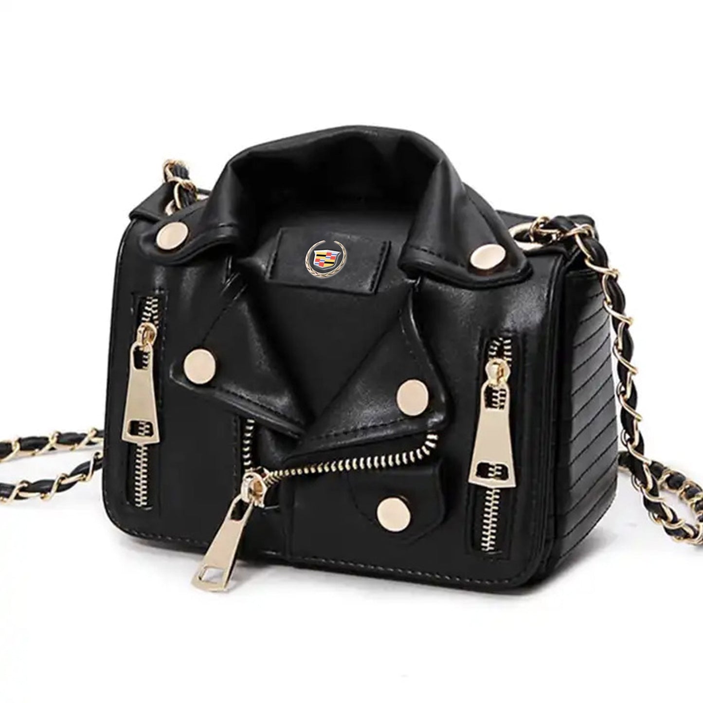 Cadillac Luxury Collar Women&#8217;s Handbag-bag-Driver Apparel-Black-Driversapparel.com