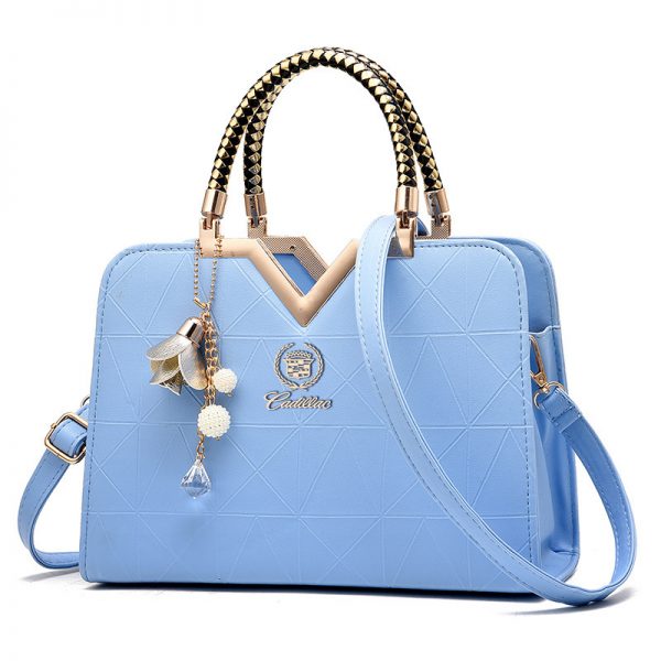 Cadillac Spring Women’s Luxury Handbag-bag-Driver Apparel-Light Blue-Driversapparel.com