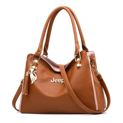 Jeep Classy Women’s Handbag-bag-Driver Apparel-Brown-Driversapparel.com